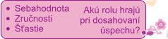 �	Sebahodnota �	Zru�nosti �	��astie Ak� rolu hraj� pri dosahovan� �spechu?